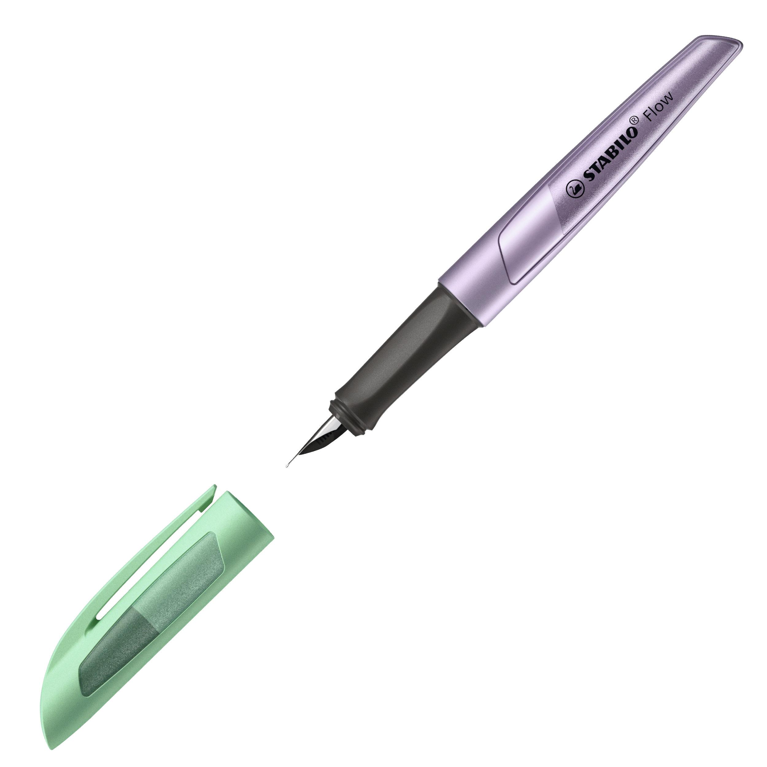Produktbild STABILO® Füller - STABILO Flow COSMETIC in metallic lila/grün - Einzelstift - inklusive Patrone 5 von 8