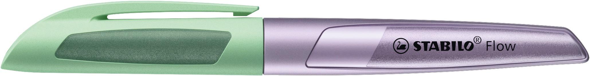 STABILO® Füller - STABILO Flow COSMETIC in metallic lila/grün - Einzelstift - inklusive Patrone
