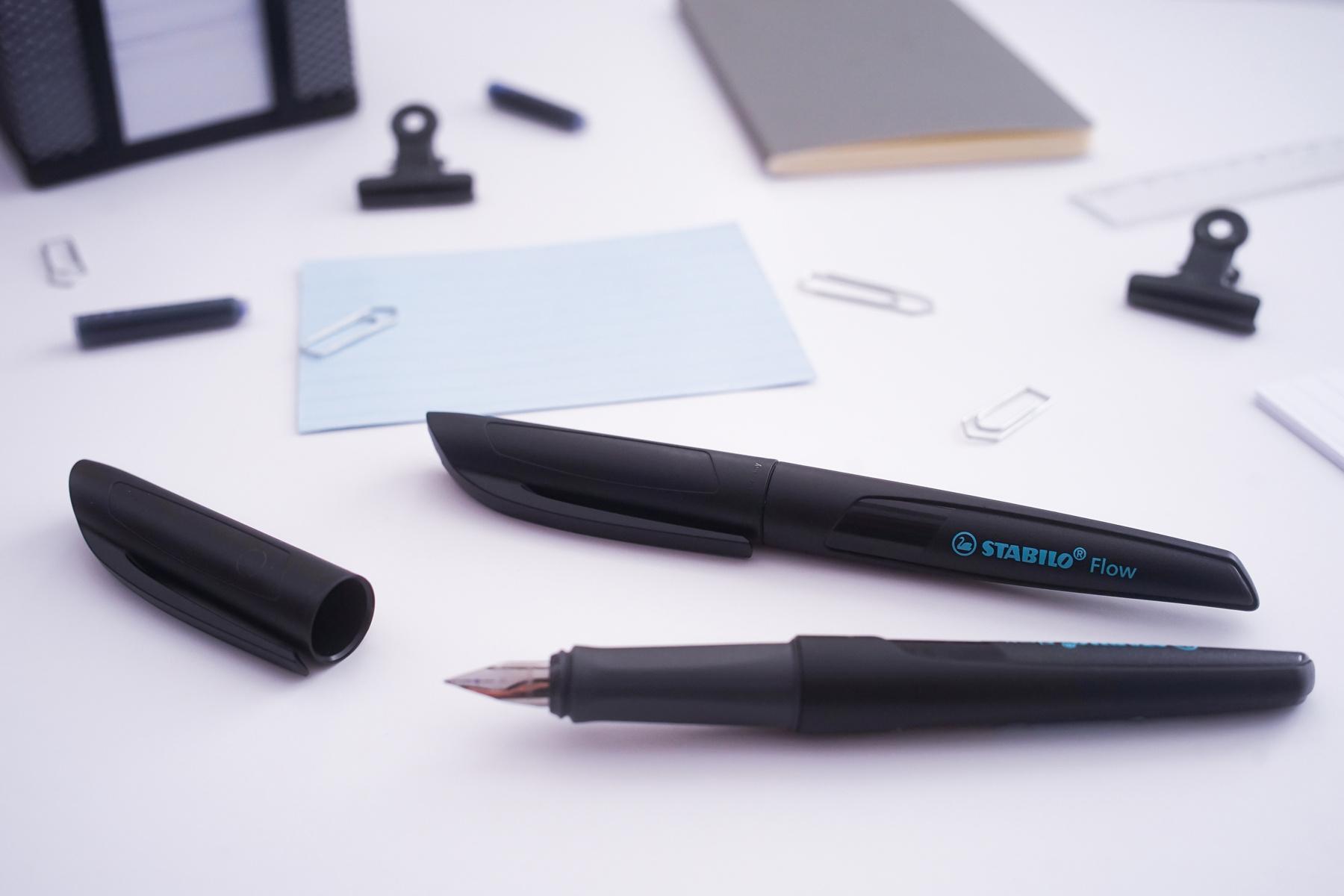 Produktbild STABILO® Füller - STABILO Flow ACTIVE in schwarz - Einzelstift - inklusive Patrone 8 von 9