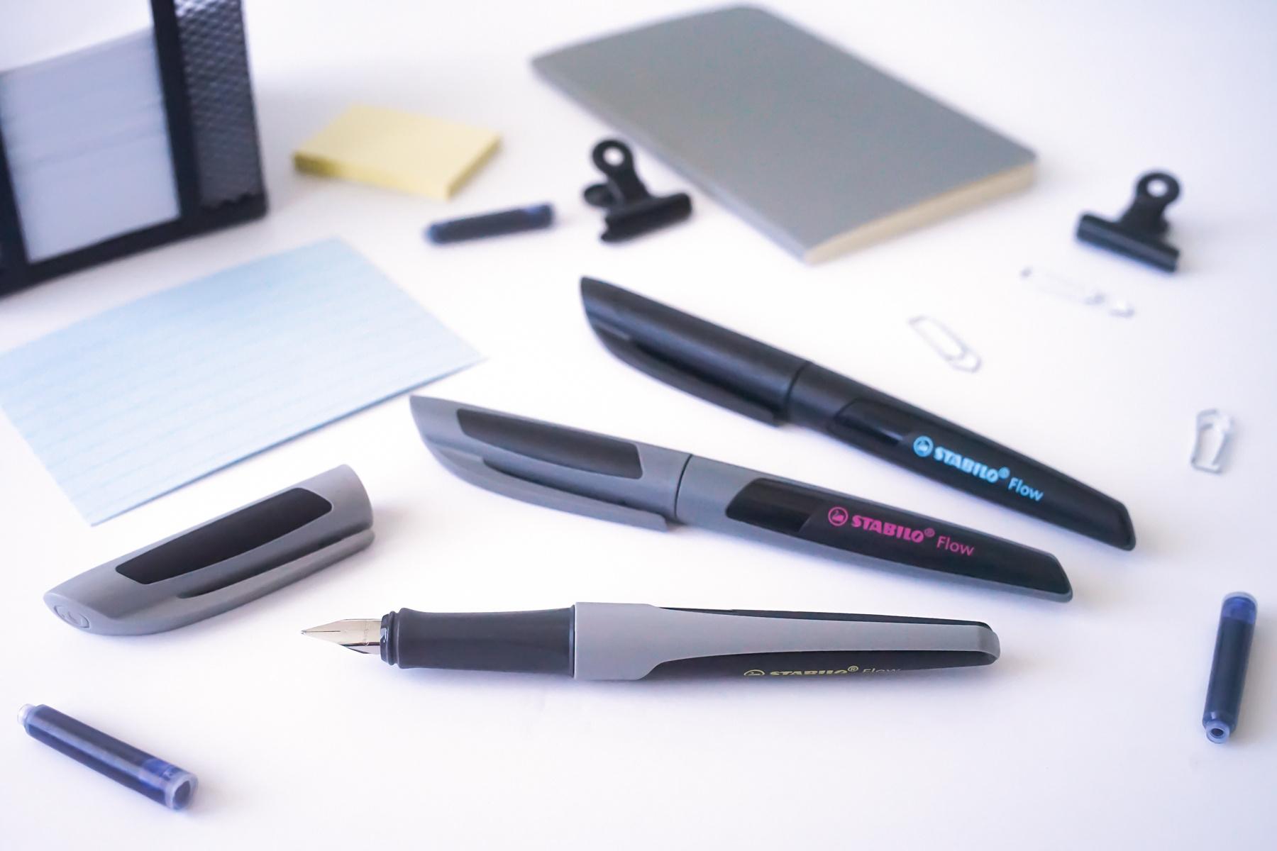 Produktbild STABILO® Füller - STABILO Flow ACTIVE in schwarz - Einzelstift - inklusive Patrone 9 von 9