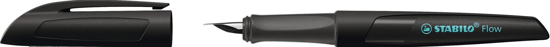 STABILO® Füller - STABILO Flow ACTIVE in schwarz - Einzelstift - inklusive Patrone
