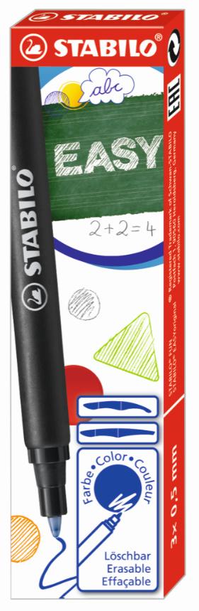 STABILO® Tintenpatronen zum Nachfüllen - STABILO EASYoriginal Refill - medium - 3er Pack - Schreibfarbe blau (löschbar)