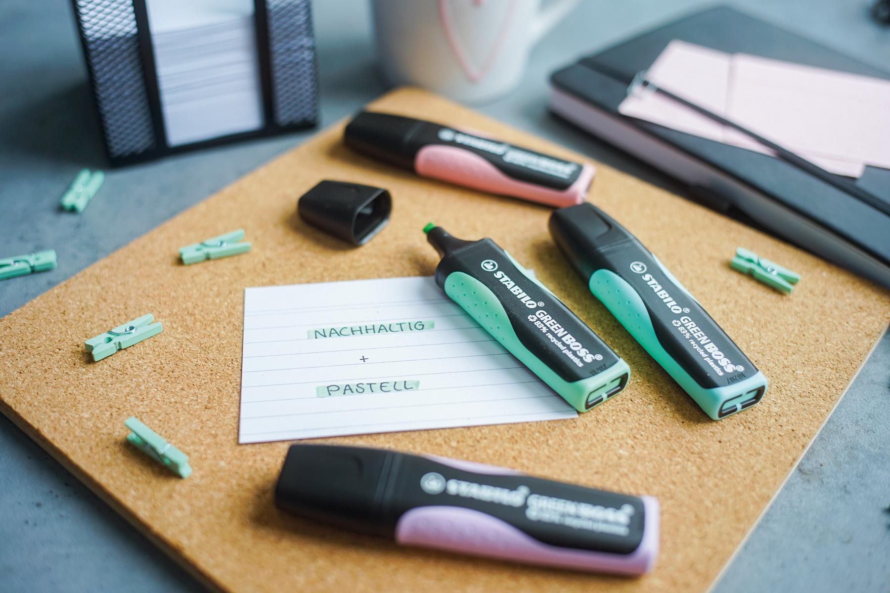 Produktbild STABILO® GREEN BOSS Textmarker Pastel - 4er Pack - Hauch von Minzgrün, rosiges Rouge, zartes Türkis und Schimmer von Lila 8 von 8