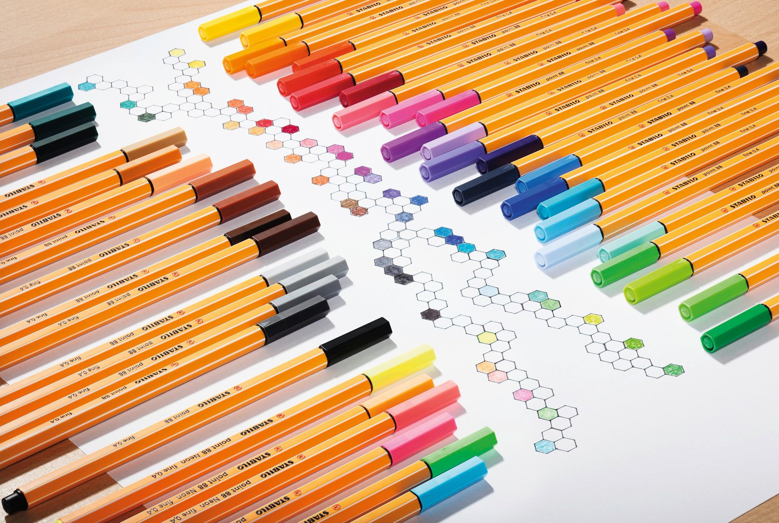 Produktbild STABILO Fineliner - STABILO point 88 - 25er Rollerset ARTY Edition - mit 25 verschiedenen Farben 8 von 9