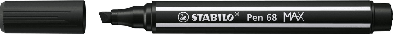STABILO®  Premium-Filzstift mit dicker Keilspitze Pen 68 MAX schwarz