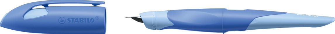 STABILO® EASYbirdy Füller für Rechtshänder in blau/hellblau inklusive Patrone - Schreibfarbe blau (löschbar)