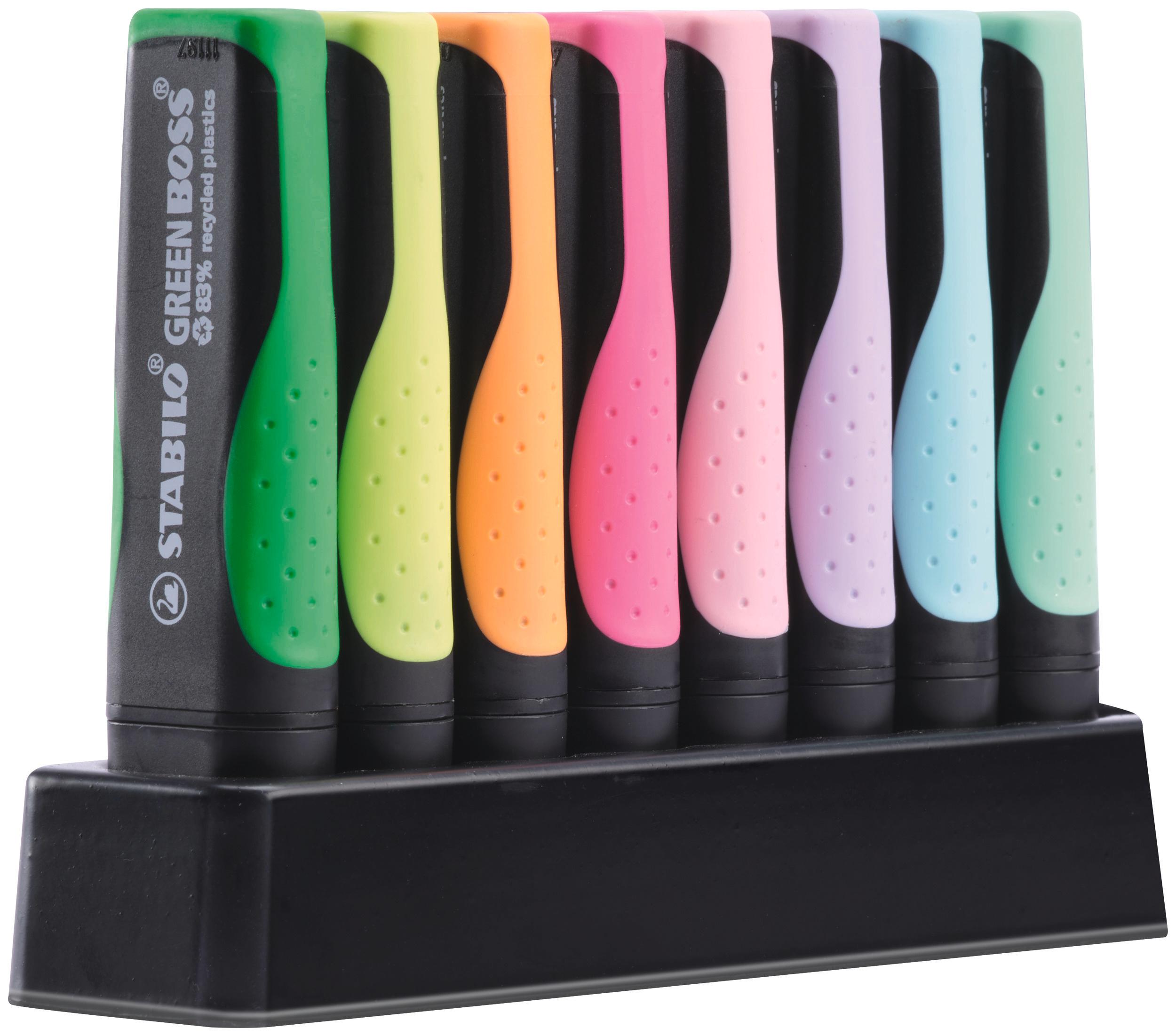 Produktbild STABILO® GREEN BOSS Textmarker 8er Tischset - mit jeweils 4 verschiedenen Pastell- und Leuchtfarben 5 von 7