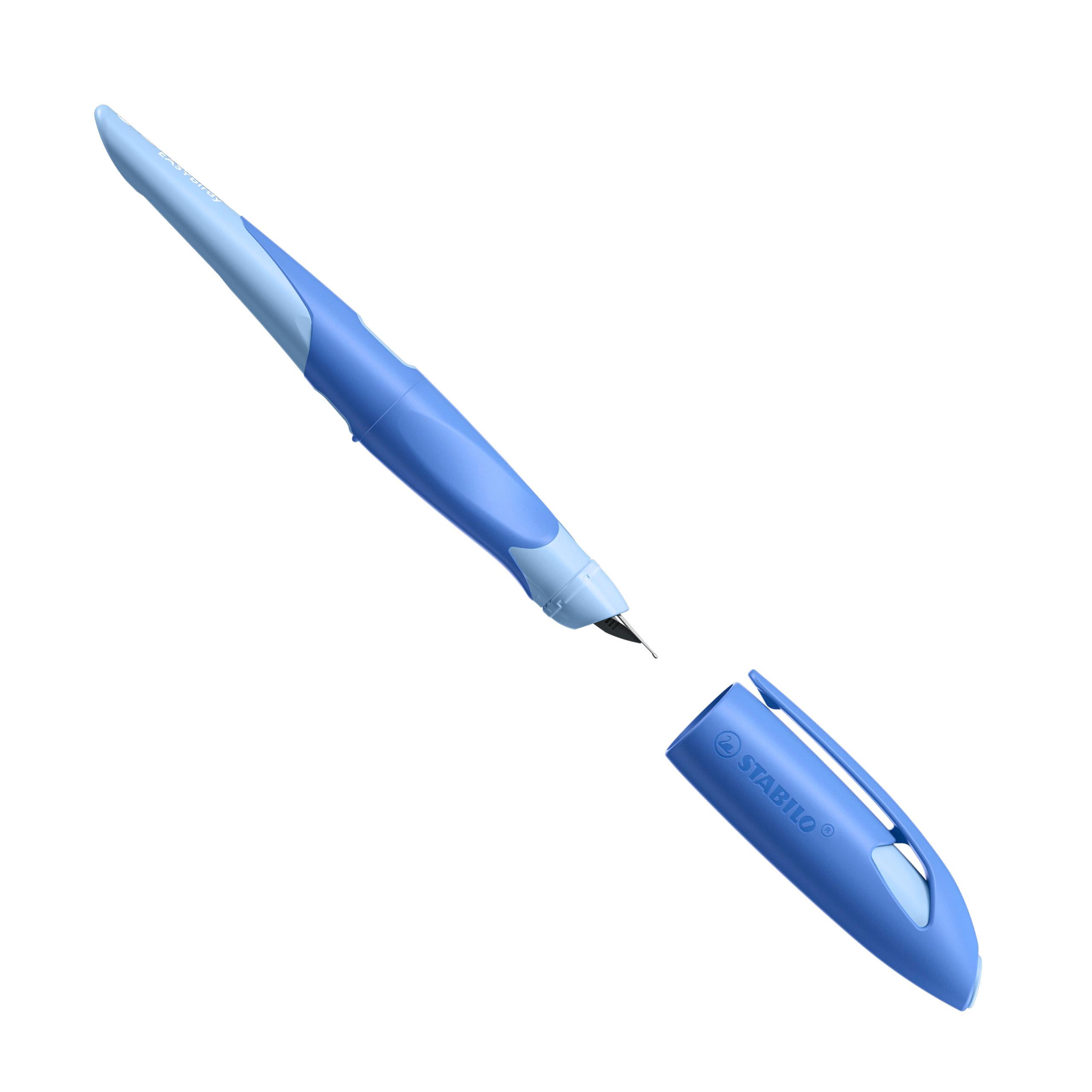 Produktbild STABILO® EASYbirdy Füller für Linkshänder in blau/hellblaut inklusive Patrone - Schreibfarbe blau (löschbar) 6 von 8
