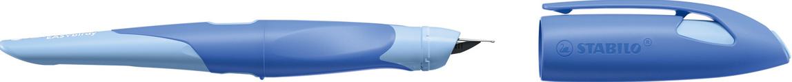 STABILO® EASYbirdy Füller für Linkshänder in blau/hellblaut inklusive Patrone - Schreibfarbe blau (löschbar)