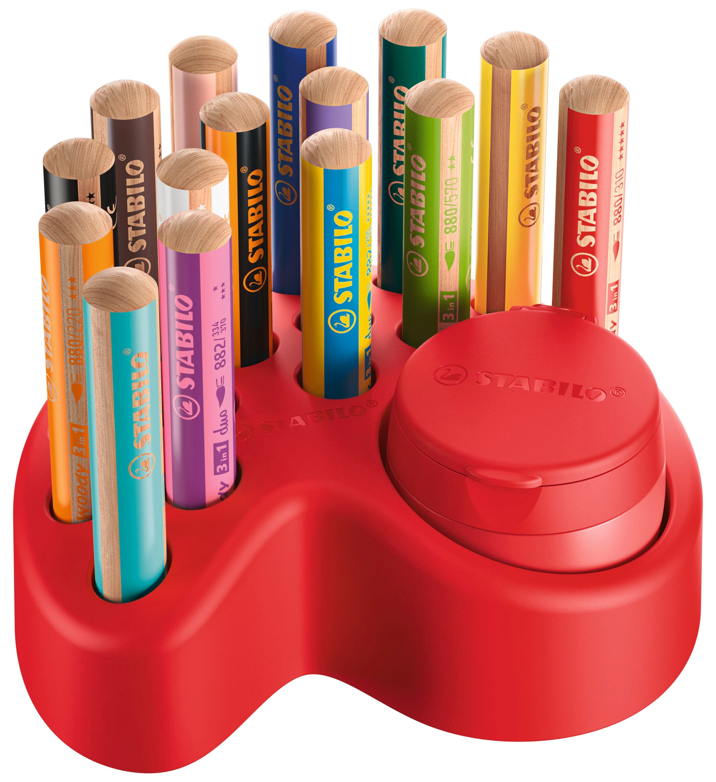STABILO Premium-Tischset STABILO woody 3 in 1 - 15er Pack