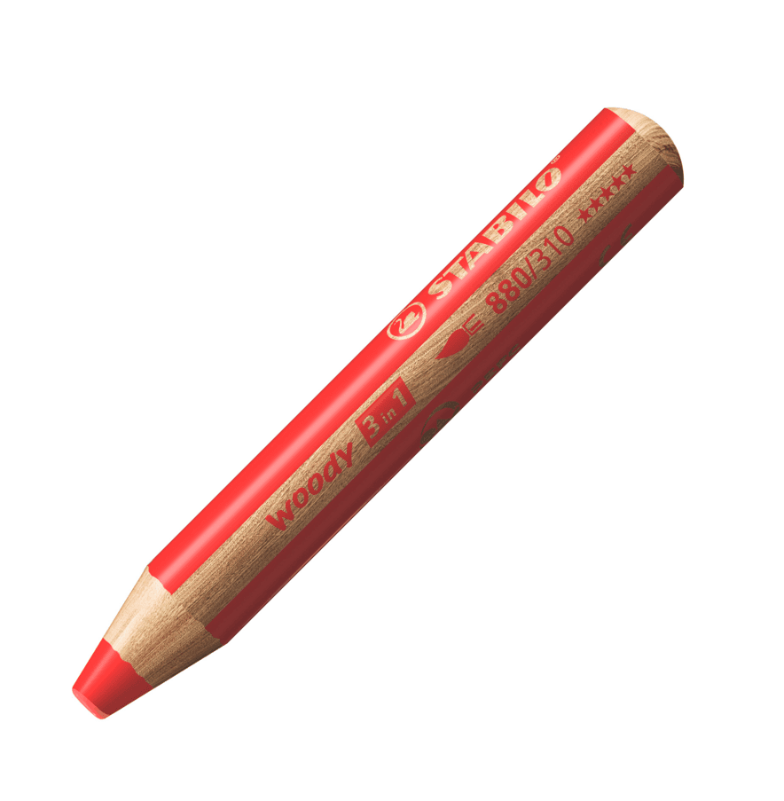 Produktbild STABILO® Buntstift  Wasserfarbe & Wachsmalkreide - STABILO woody dick - 8er Etui 9 von 10
