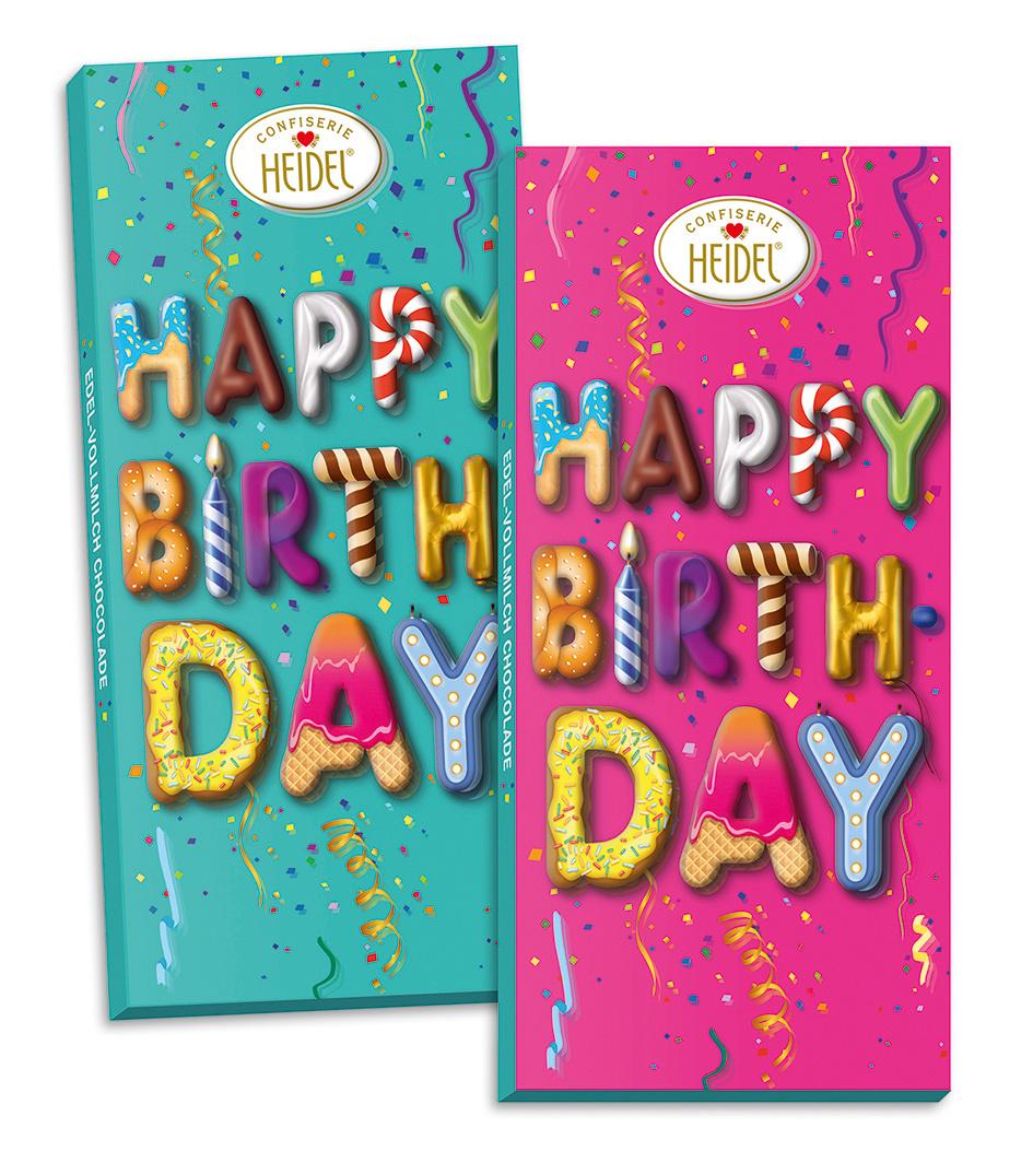 Produktbild HEIDEL Vollmilchschokolade Happy Birthday 2 von 4