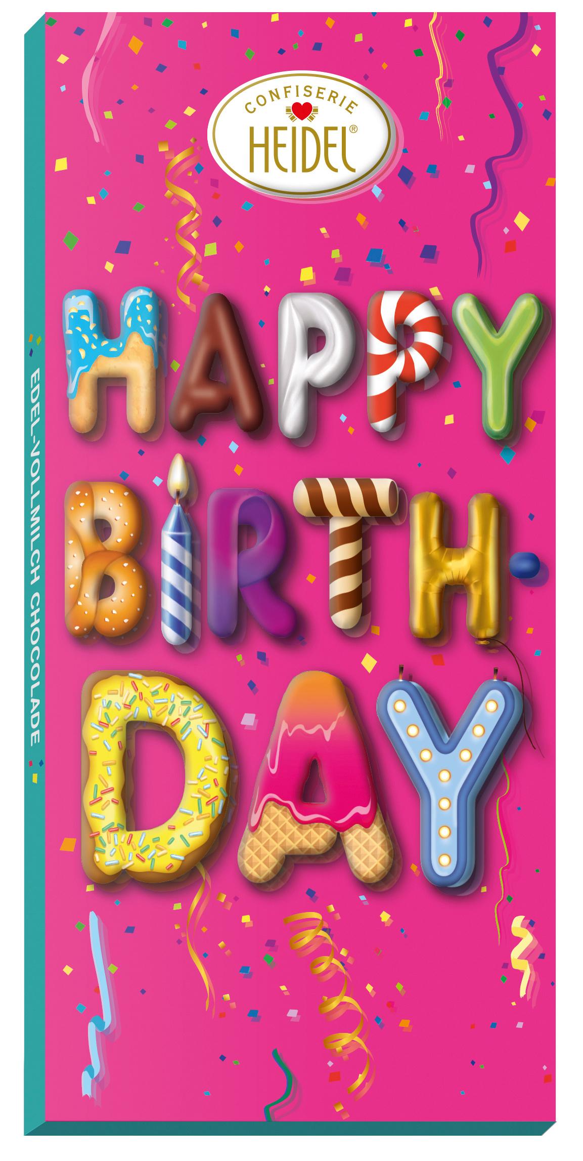 Produktbild HEIDEL Vollmilchschokolade Happy Birthday 3 von 4