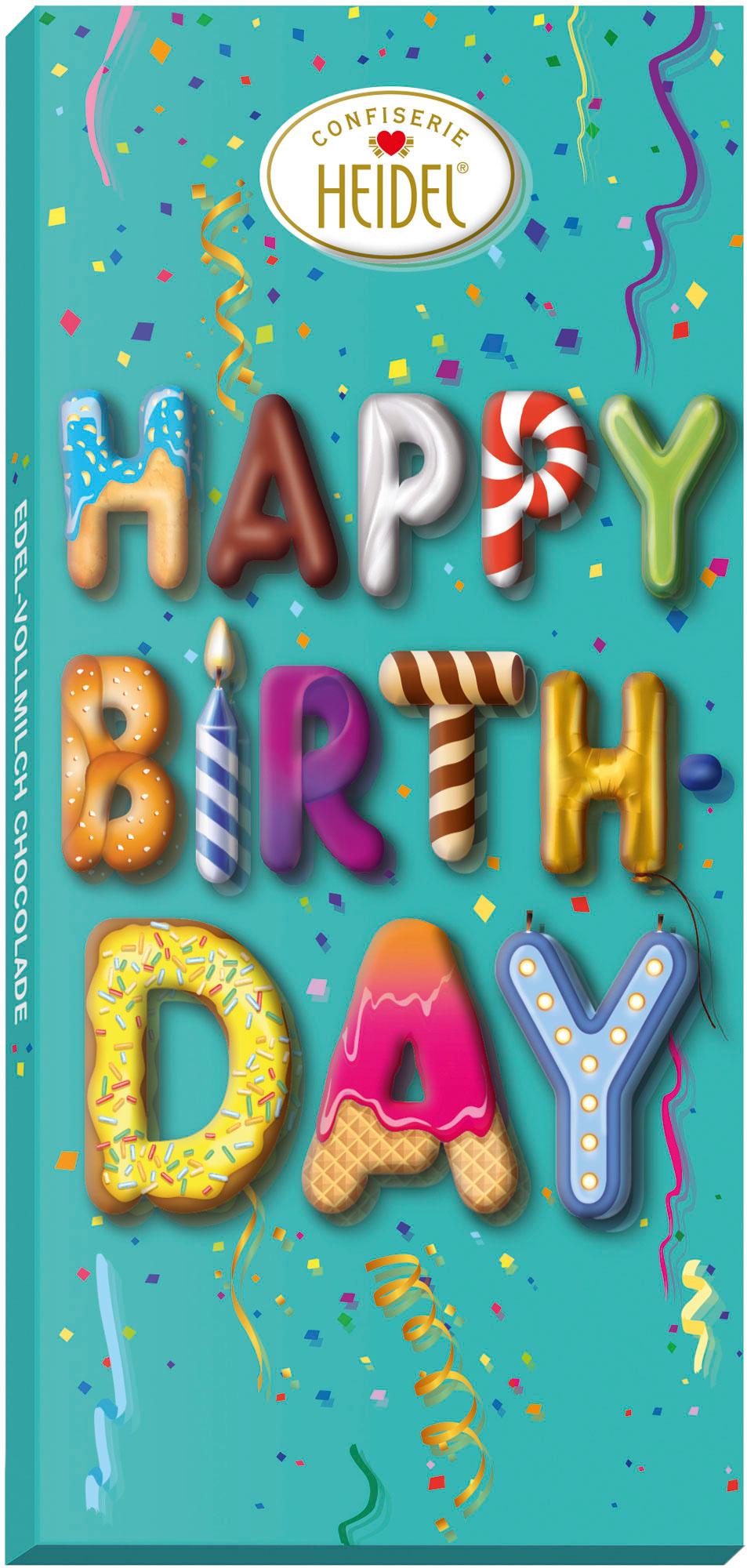 HEIDEL Vollmilchschokolade Happy Birthday