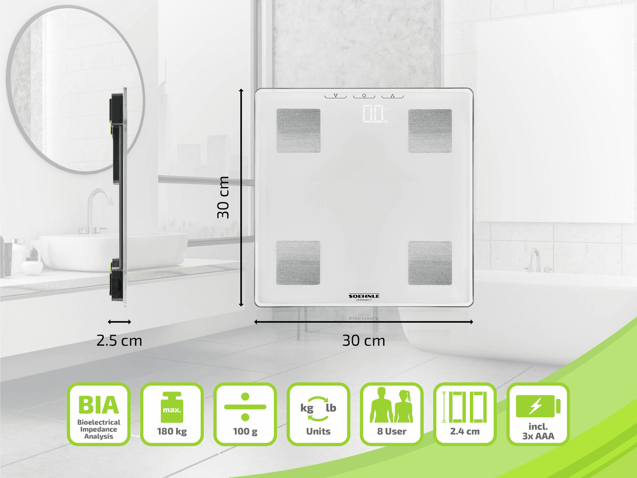Produktbild SOEHNLE Persohnenwaage Shape Sense Connect Lite 3 von 6