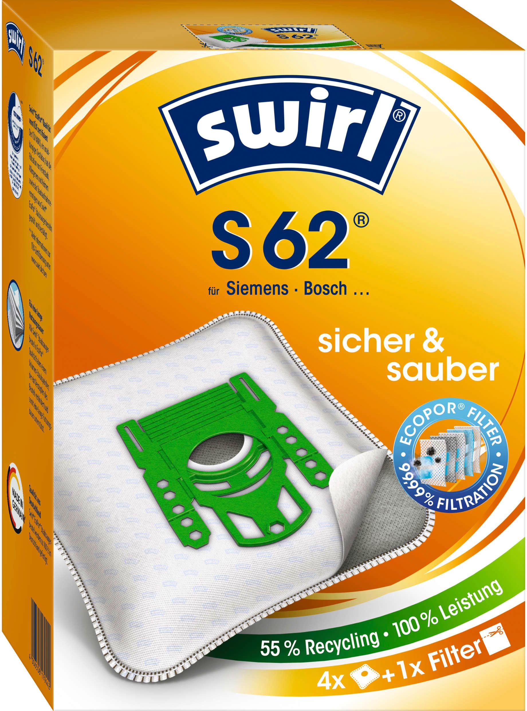 Swirl® S 62 Staubsaugerbeutel EcoPor®
