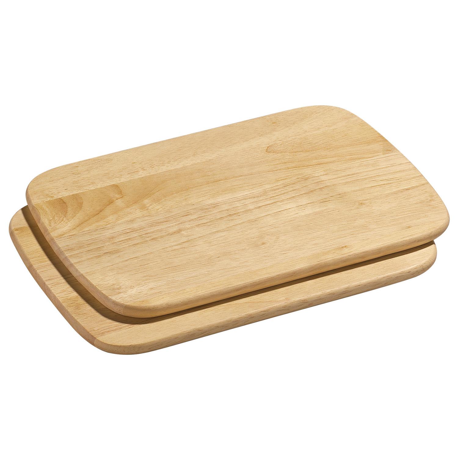 ZASSENHAUS Frühstücksbretter aus Gummibaumholz 2er Set