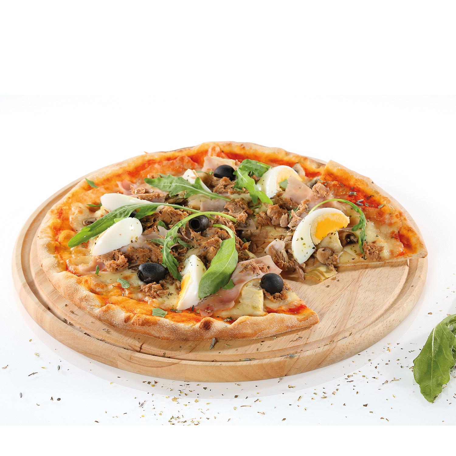Produktbild ZASSENHAUS Pizzateller aus Gummibaumholz Ø 33cm 3 von 4