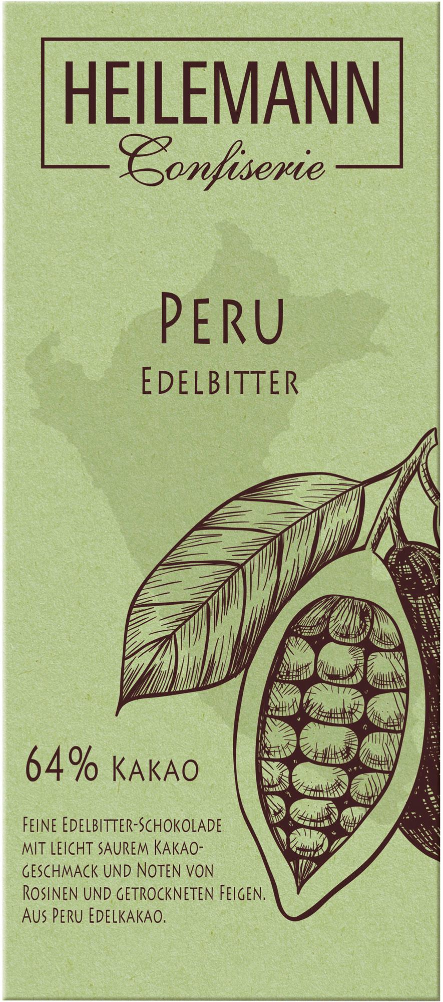 Heilemann Ursprungs-Schokolade Peru 64% Edelbitter