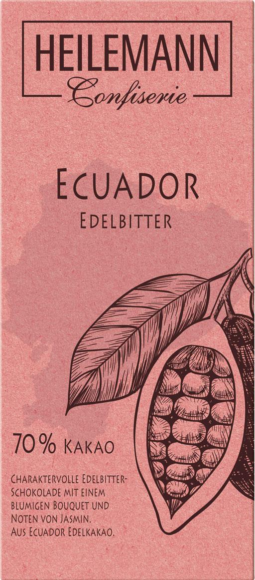Heilemann Ursprungs-Schokolade Ecuador Edelbitter 70%