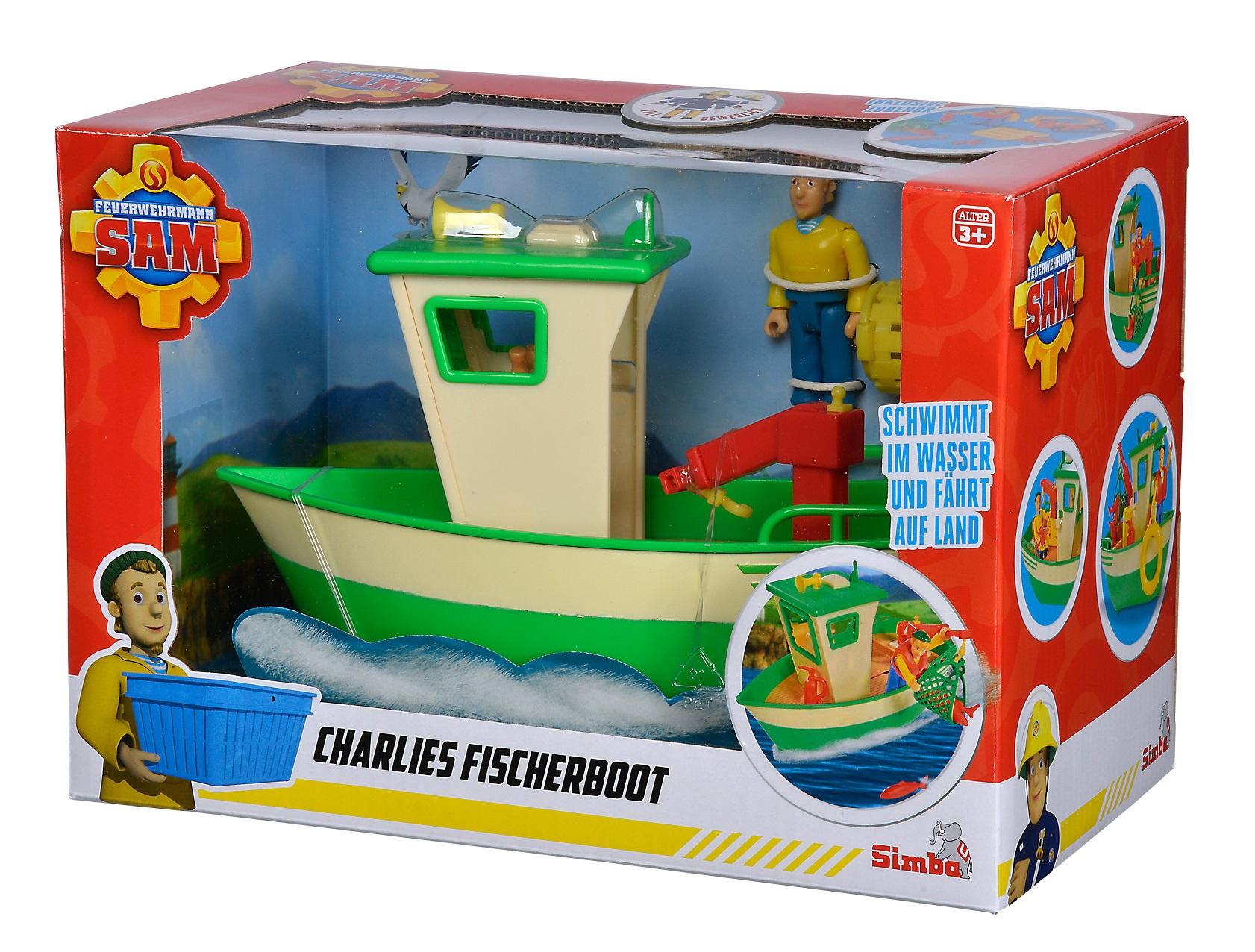 Produktbild Simba 109252574 - Feuerwehrmann Sam - Charlies Fischerboot 2 von 3