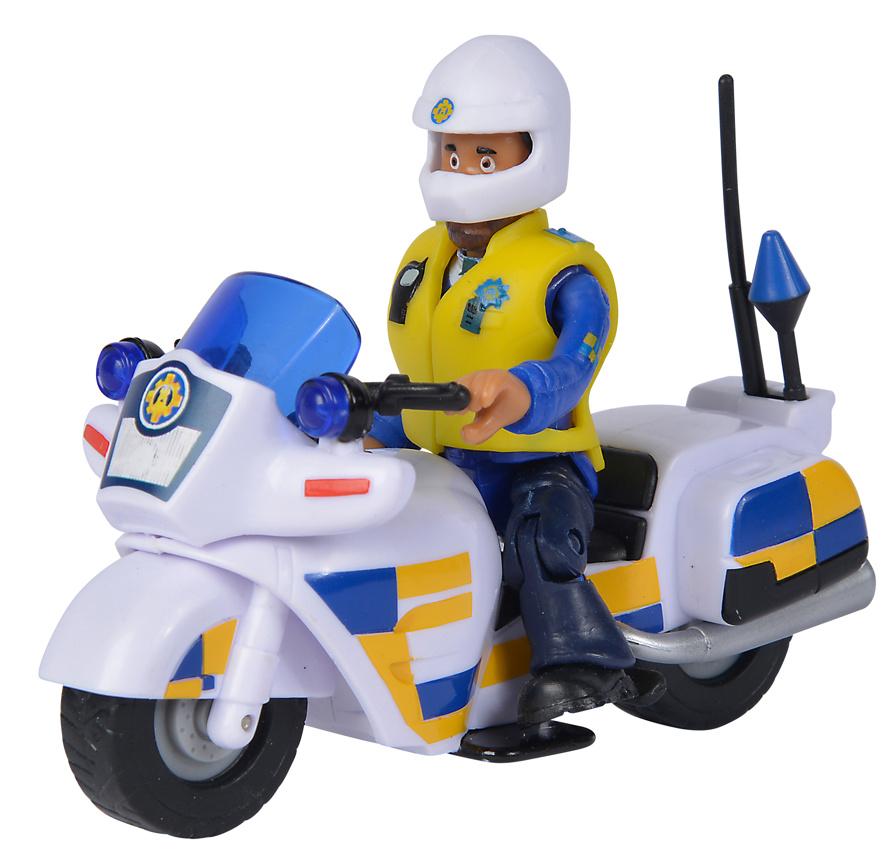 Produktbild Simba - Feuerwehrmann Sam - Polizei Motorrad inkl. Polizist Malcom Figur und Zubehör 2 von 6