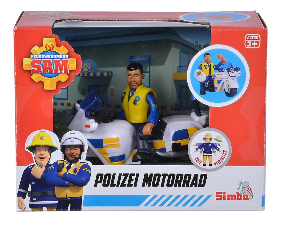 Produktbild Simba - Feuerwehrmann Sam - Polizei Motorrad inkl. Polizist Malcom Figur und Zubehör 5 von 6