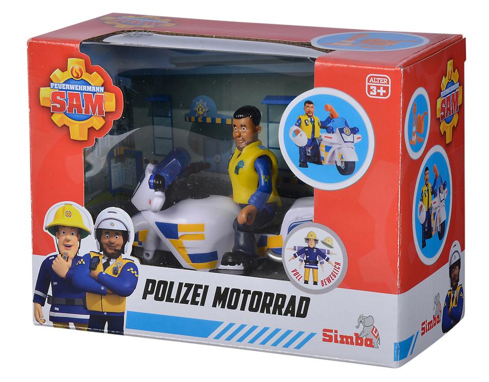 Produktbild Simba - Feuerwehrmann Sam - Polizei Motorrad inkl. Polizist Malcom Figur und Zubehör 6 von 6