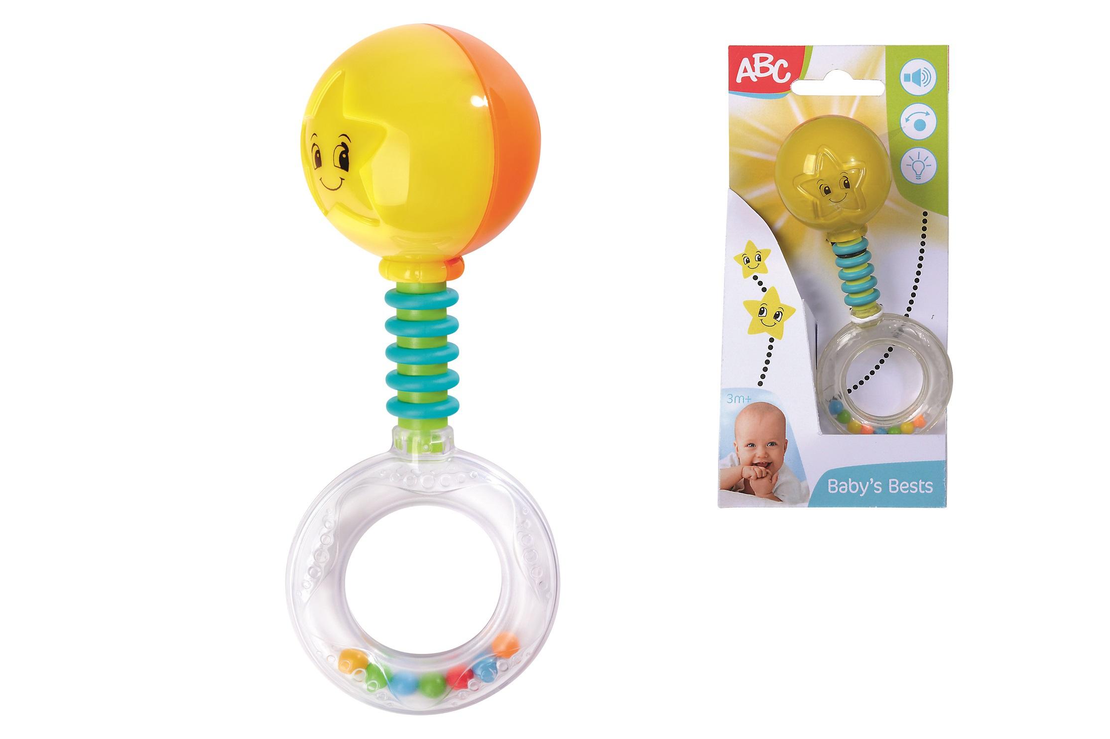 Simba - ABC Strahlende Light-up Rassel, leuchtet auf beim Schütteln, L:14cm
