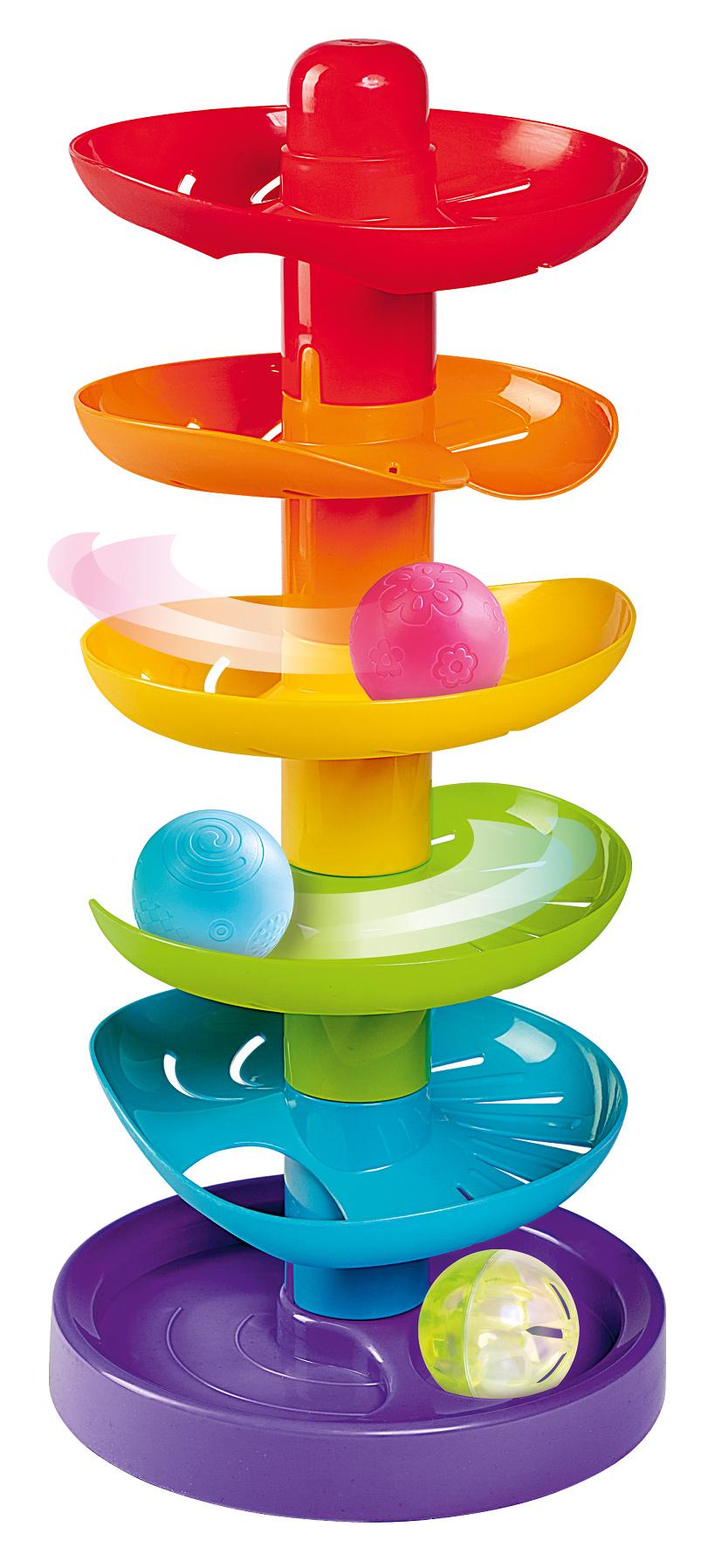 Produktbild Simba - ABC - Regenbogen Kugelturm, 5 Ebenen, 1 Standfläche, 2 farbige Bälle, 1 transparenter Ball mit Glöckchen 3 von 10
