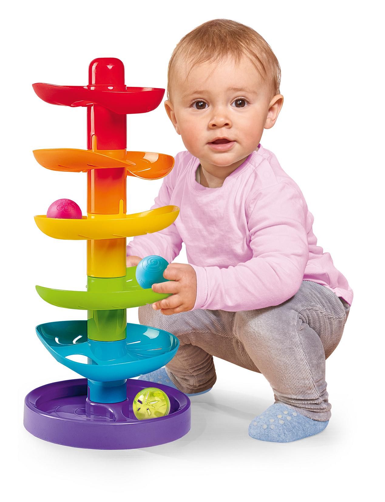 Produktbild Simba - ABC - Regenbogen Kugelturm, 5 Ebenen, 1 Standfläche, 2 farbige Bälle, 1 transparenter Ball mit Glöckchen 9 von 10