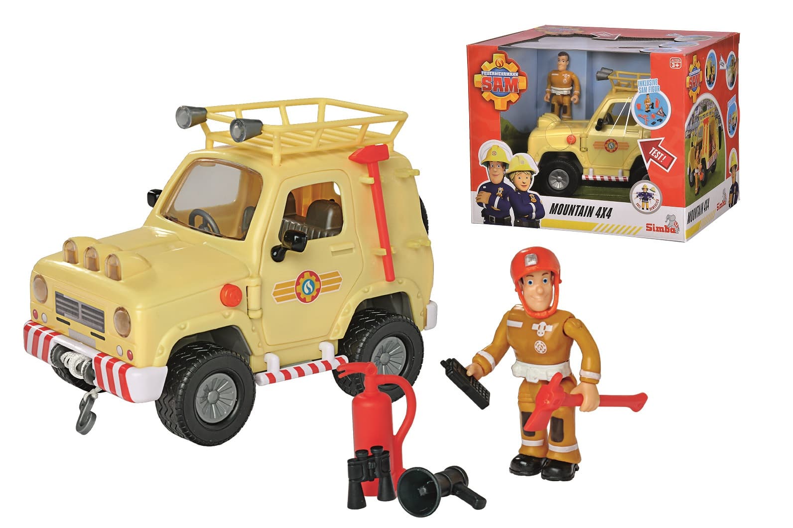 Simba - Feuerwehrmann Sam - Sam 4x4 Geländewagen mit Figur