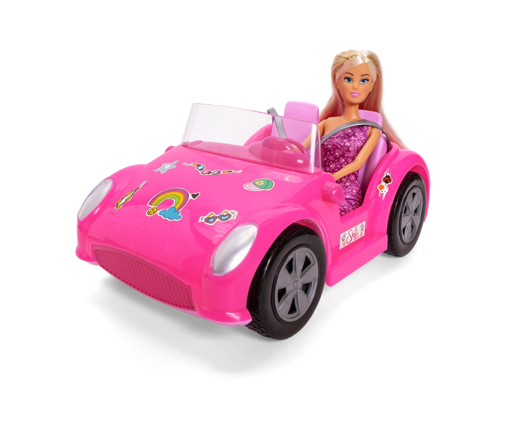Simba Steffi Love Beach Car mit Strandbuggy, Stickerbogen und Modepuppe, ab 3 Jahren