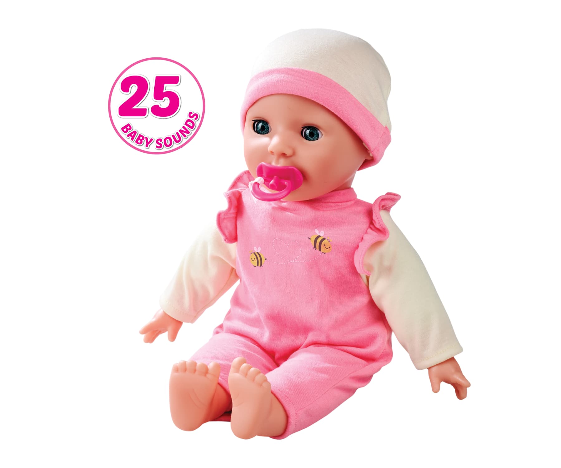 Simba Laura Baby Whoopee Interaktive Babypuppe mit Soundfunktionen und Zubehör, ab 3 Jahren