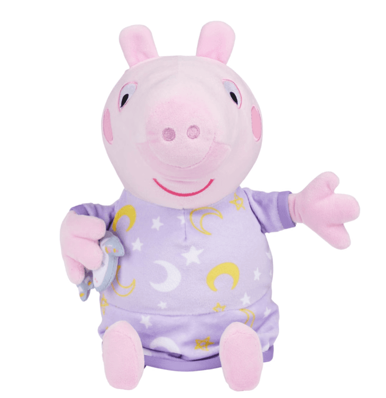 Simba Peppa Pig Gute Nacht Peppa Plüschtier mit Schlaflied und Schlummerlicht, 25 cm