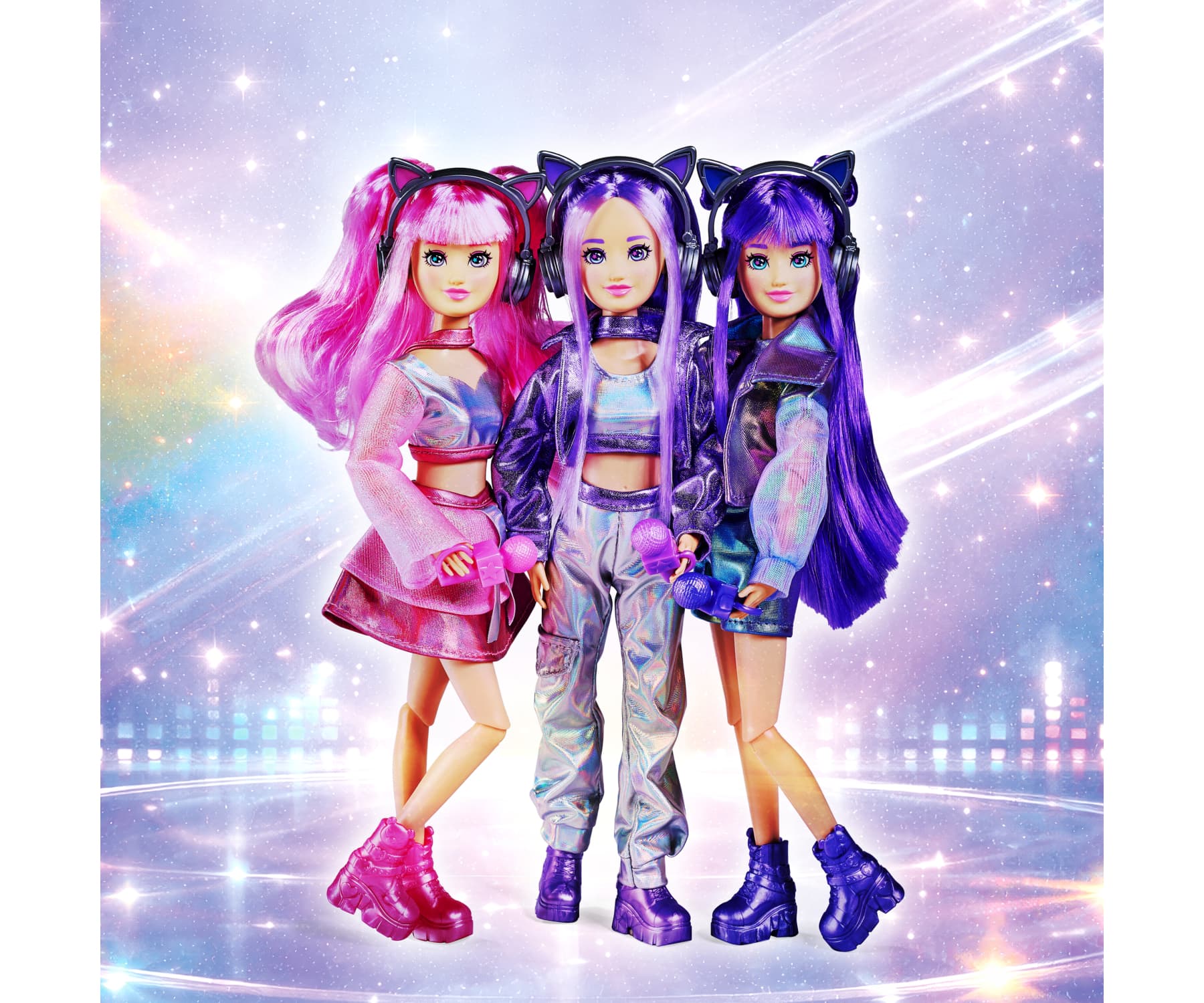 Simba K-POP Stage Sora Ankleidepuppe 26 cm mit Mikrofon und Kopfhörern