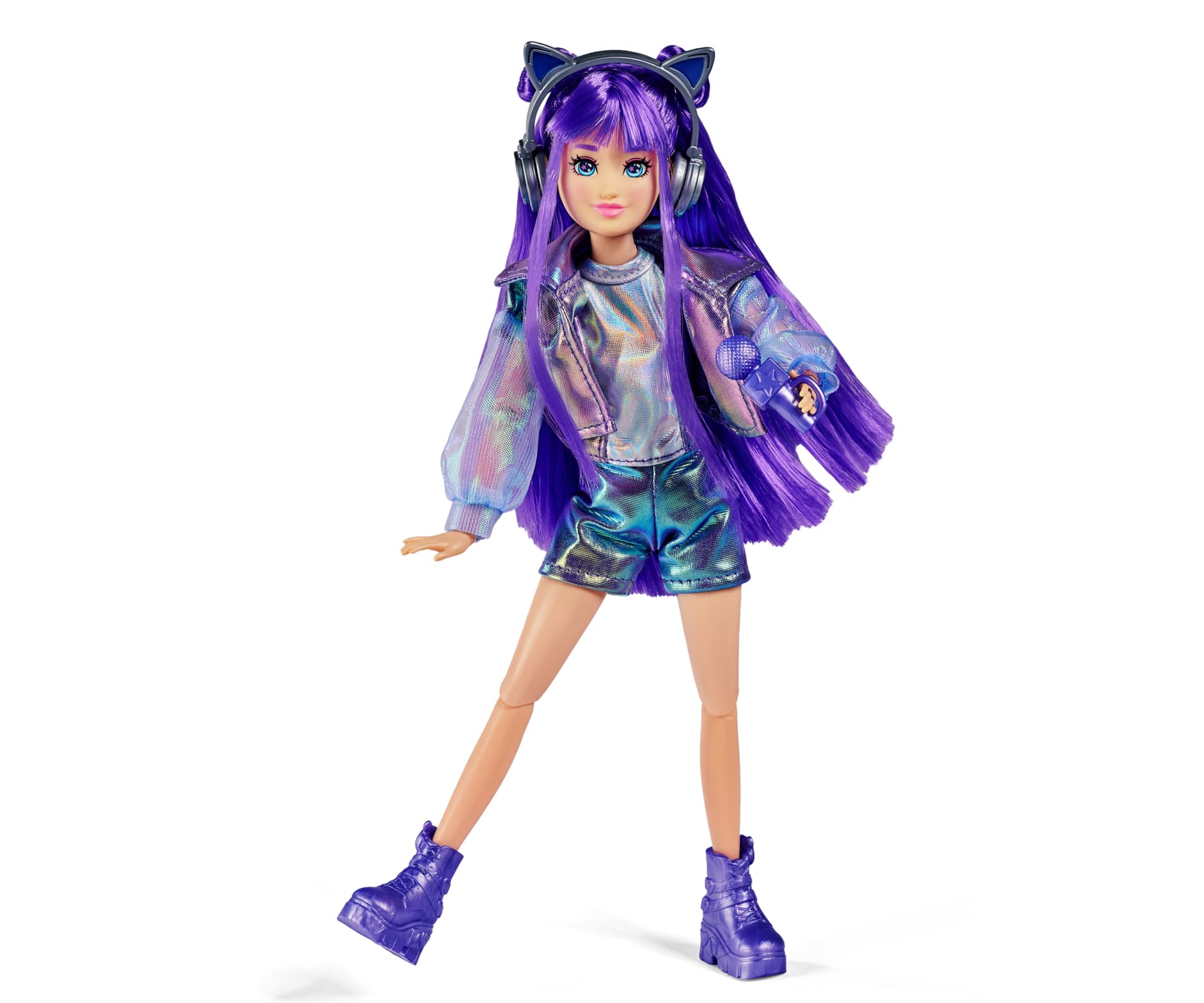 Simba K-POP Stage Nova Ankleidepuppe mit Mikrofon & Kopfhörern, 26 cm