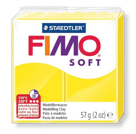 STAEDTLER FIMO - 8020-10 soft Ofenhärtende Modelliermasse limonengelb