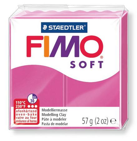 STAEDTLER FIMO - 8020-22 soft Ofenhärtende Modelliermasse himbeere