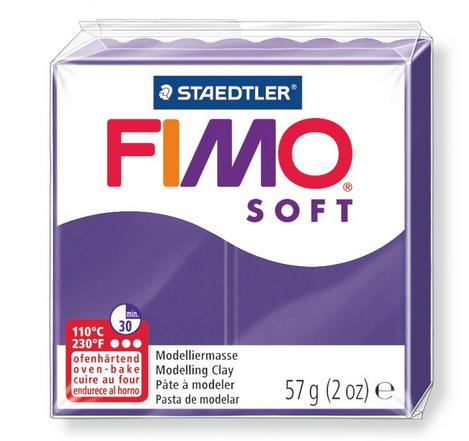 STAEDTLER FIMO - 8020-63 soft Ofenhärtende Modelliermasse pflaume