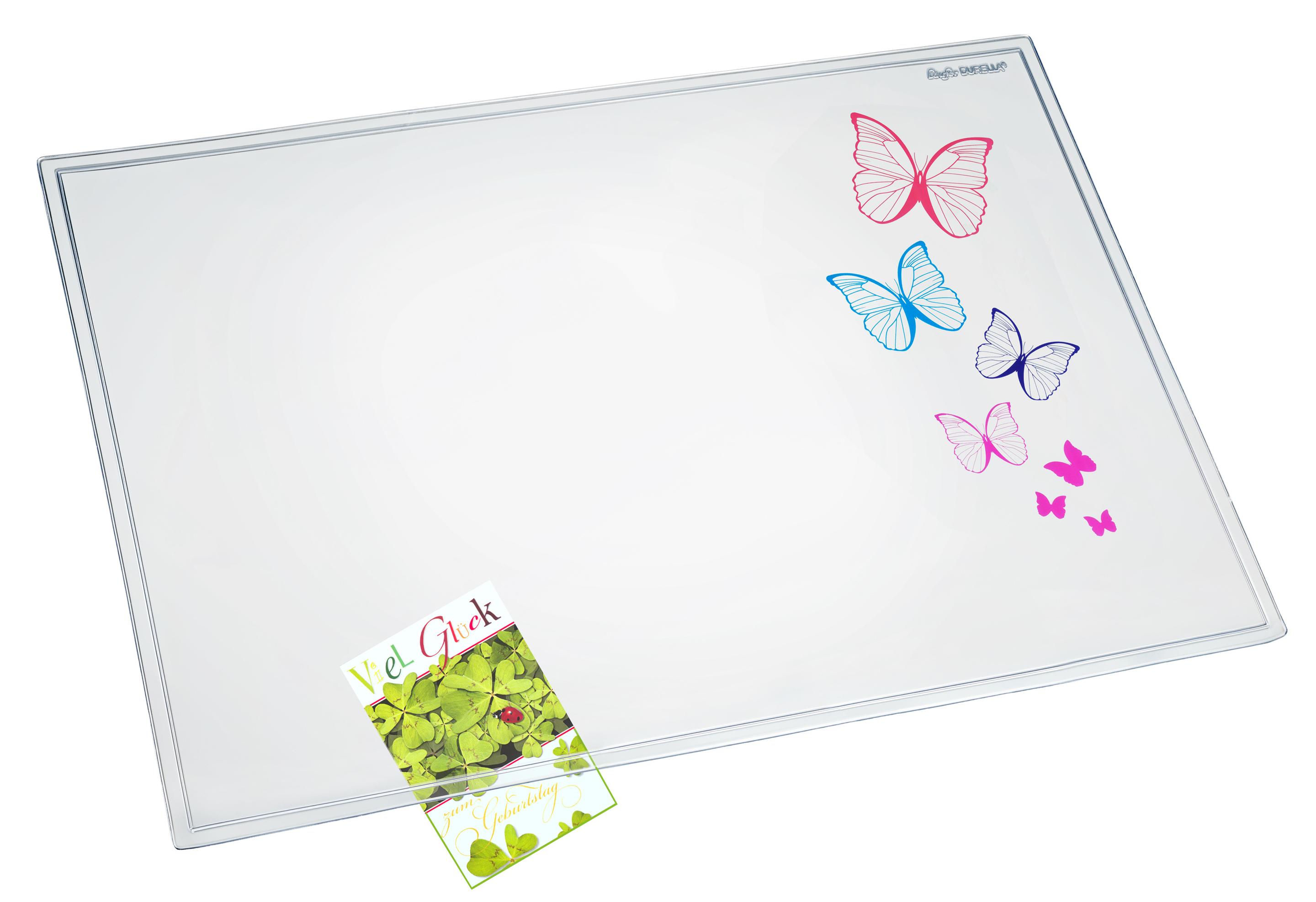 Produktbild Läufer Schreibunterlage Durella Emotion Butterfly bunt 40x53cm transparent klar 2 von 2
