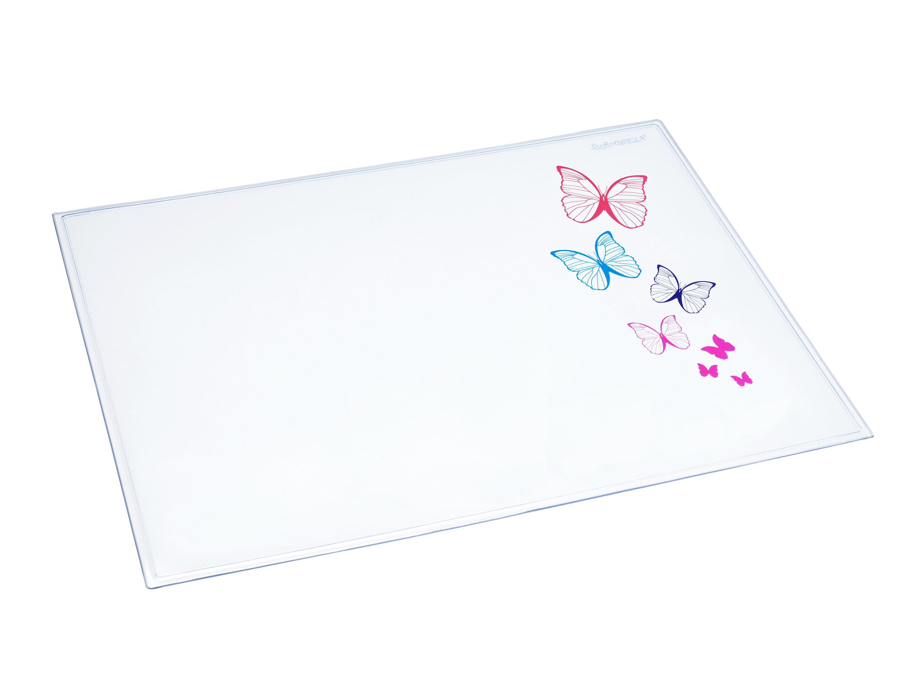 Läufer Schreibunterlage Durella Emotion Butterfly bunt 40x53cm transparent klar