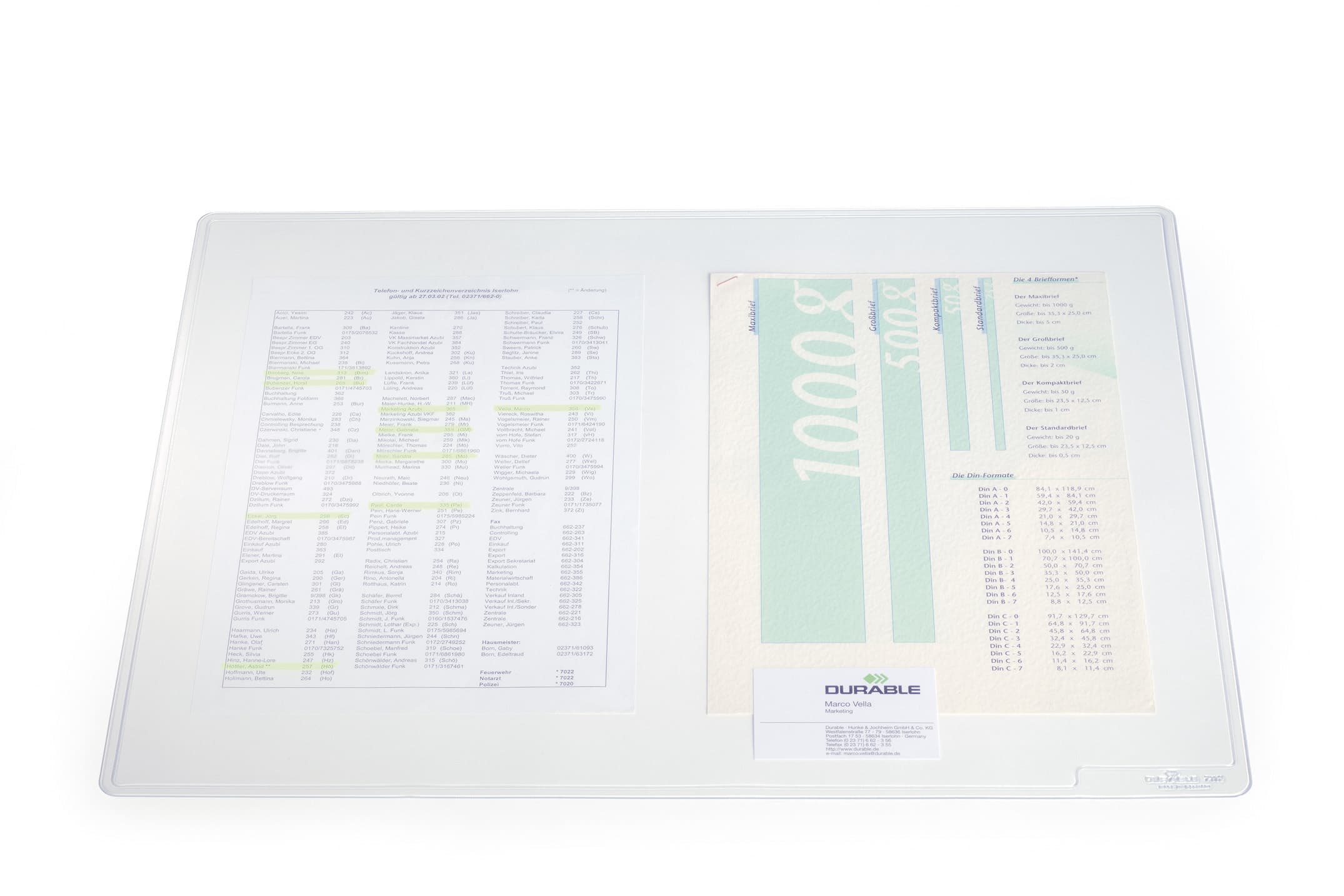 Produktbild DURABLE Schreibunterlage DURAGLAS 2 von 2