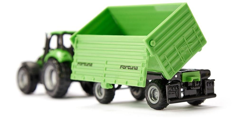 Produktbild SIKU 1606 Farmer - DEUTZ-FAHR mit Fortuna 2-Achs Anhänger 3 von 4