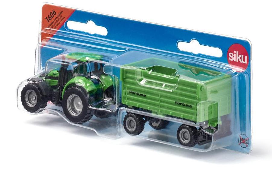 Produktbild SIKU 1606 Farmer - DEUTZ-FAHR mit Fortuna 2-Achs Anhänger 4 von 4