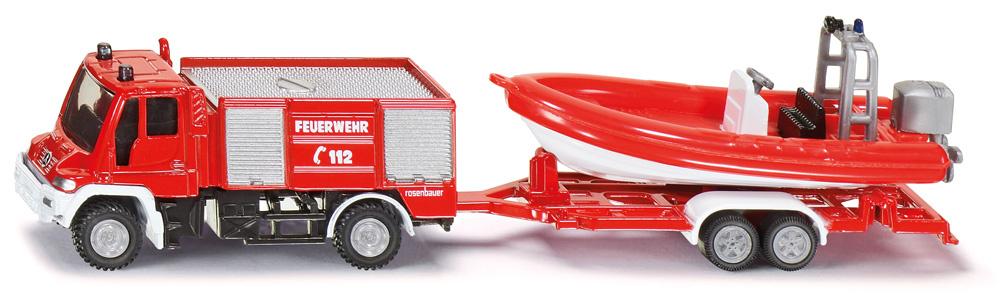 SIKU 1636 Super - Unimog Feuerwehr mit Boot