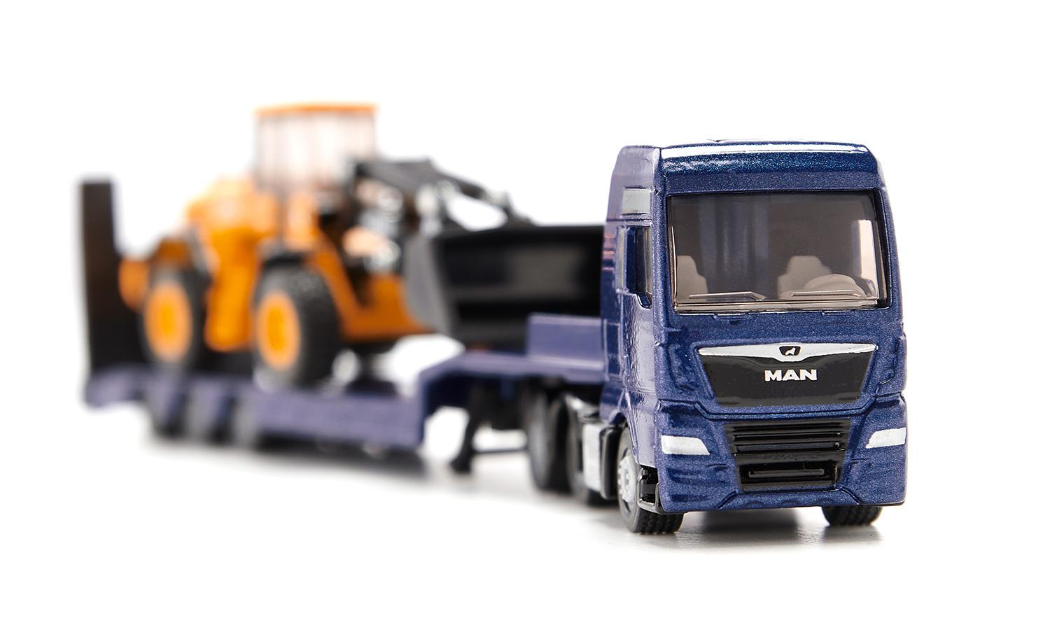 Produktbild SIKU 1790 Super - MAN LKW mit Tieflader und JCB Radlader 6 von 7