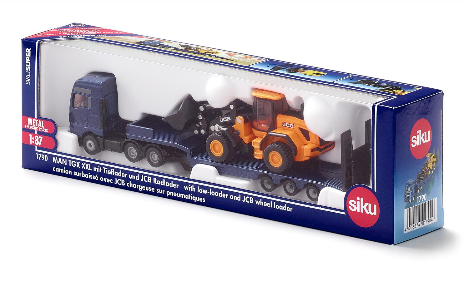 Produktbild SIKU 1790 Super - MAN LKW mit Tieflader und JCB Radlader 7 von 7