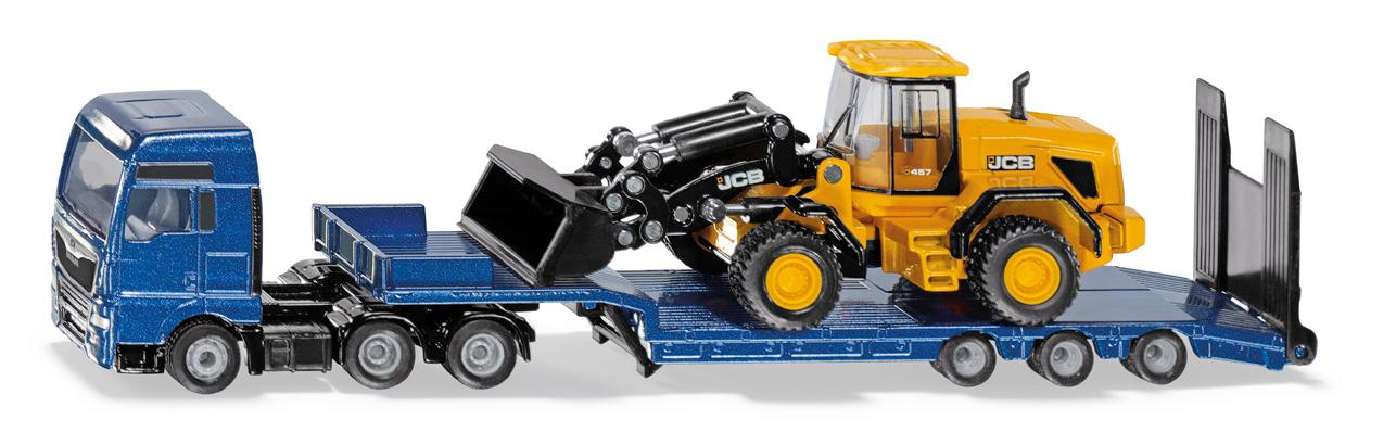 SIKU 1790 Super - MAN LKW mit Tieflader und JCB Radlader