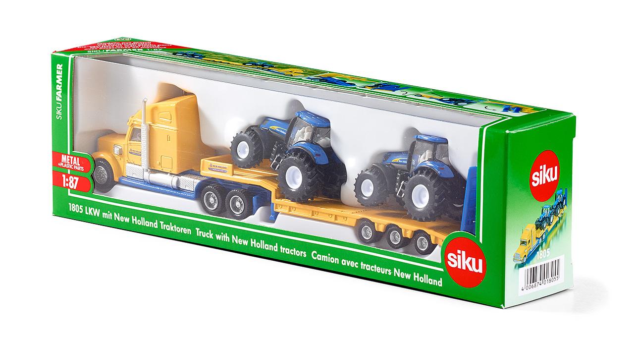 Produktbild SIKU 1805 Farmer - LKW mit New Holland Traktoren 2 von 2